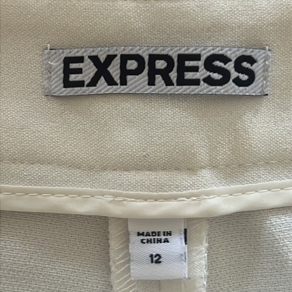 Express Wide Leg Cropped Dress Pants Size 12 - Picture 8 of 11